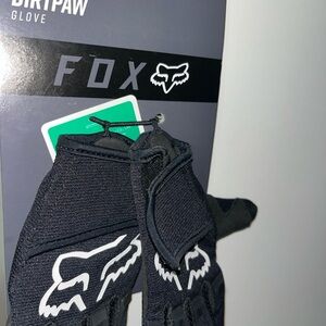 Fox Black and White Dirtpaw Gloves